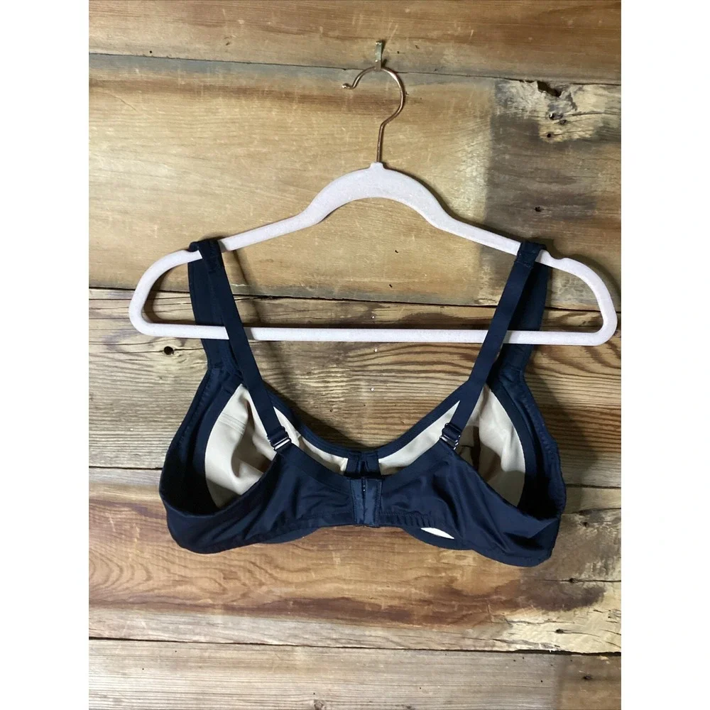 Soma Bra Sensuous BLACK Floral Lace Nude Lined Wired Padded Strap 40C